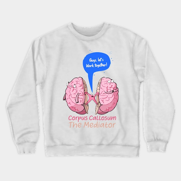 Copy of Corpus Callosum The Mediator of the two lobes of the brain Crewneck Sweatshirt by labstud